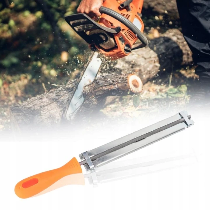 Ostrzałka pilnik do łańcucha z prowadnicą 4mm do piła spalinowa2