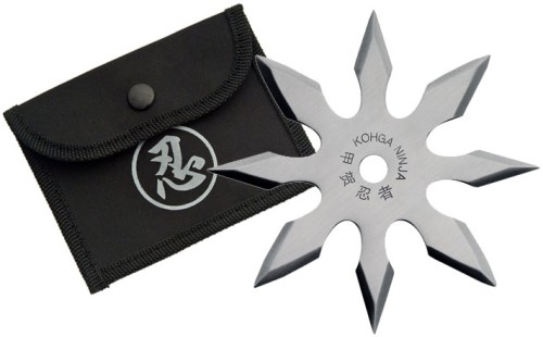SHURIKEN 8 RAMION GWIAZDKA DO RZUCANIA NINJA PRECYZYJNA STALOWA RZUTKA SILVER8R.jpg
