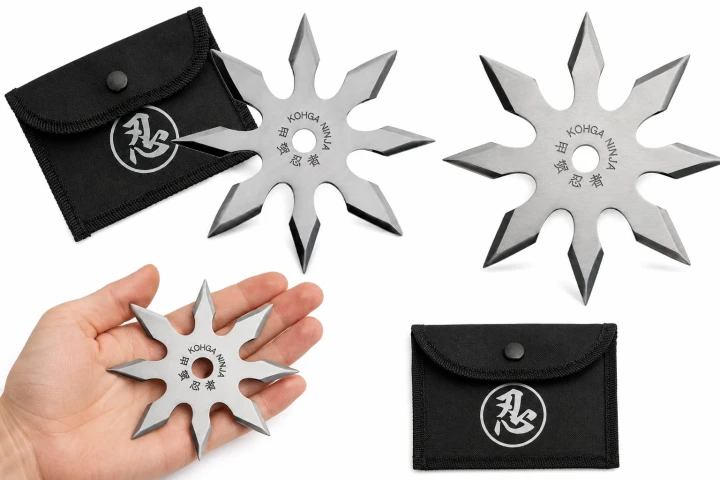SHURIKEN 8 RAMION GWIAZDKA DO RZUCANIA NINJA PRECYZYJNA STALOWA RZUTKA SILVER1.png